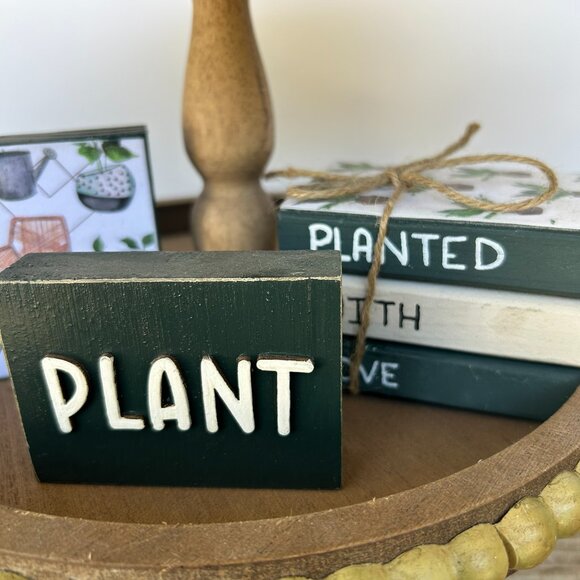 Handmade Plant, Bloom, Grow tiered Tray Decor - Plant Lovers - Picture 2 of 11